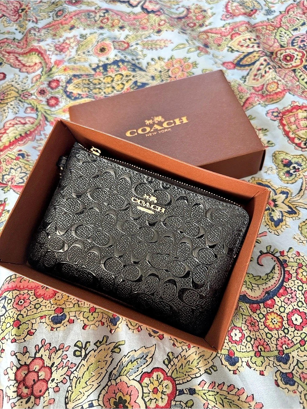 COACH Black Wristlet Wallet NWT